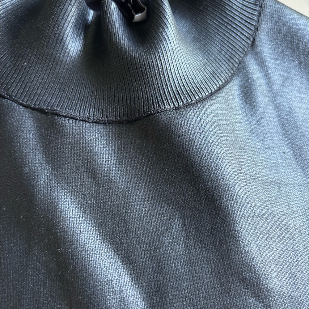 Zara NWT Women’s Black Sleeveless Mockneck Top. shimmery and stretchy.